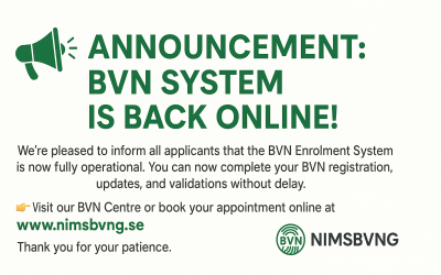 🌟 GREAT NEWS! THE BVN SYSTEM IS BACK ONLINE 🎉
